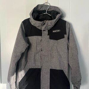 Burton Boys’ Dugout Hooded Jacket, Bog Heather Gray